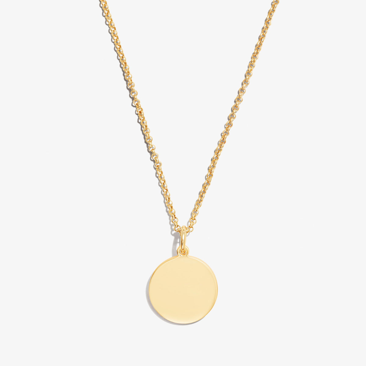 Circle Charm Necklace, 21''