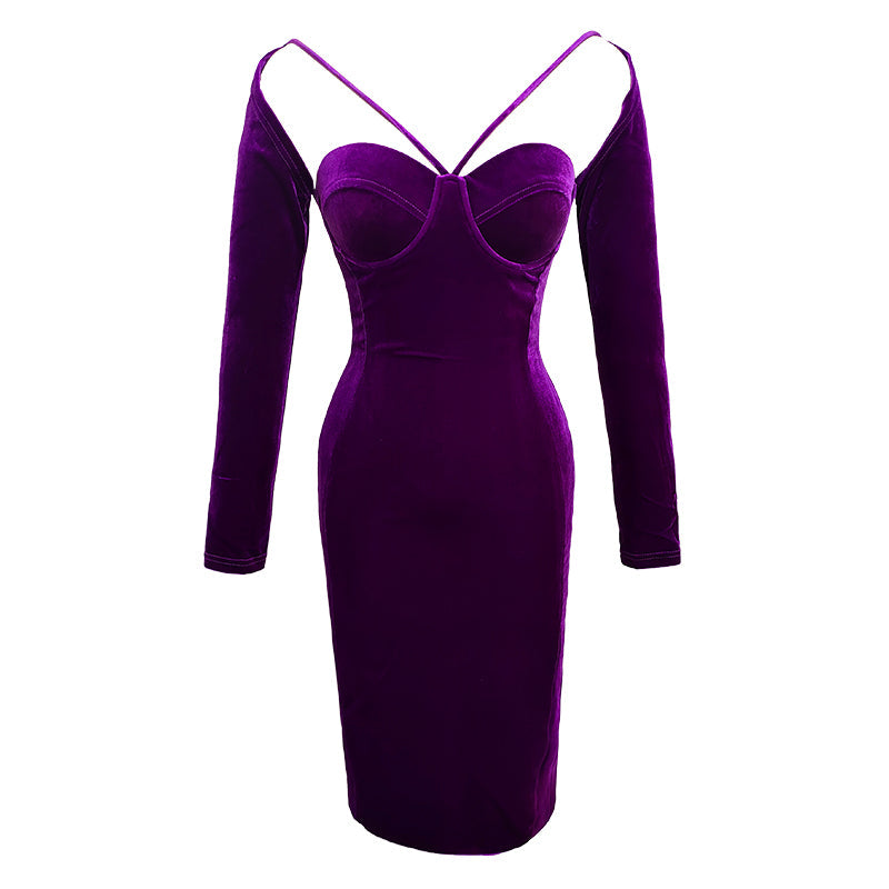 Valve Dress Solid Wrap Chest Women's