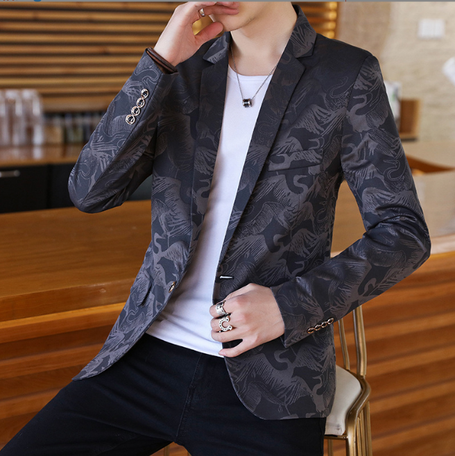 Blazer Slim Fit Single-button Jacket Slim Fit Men's