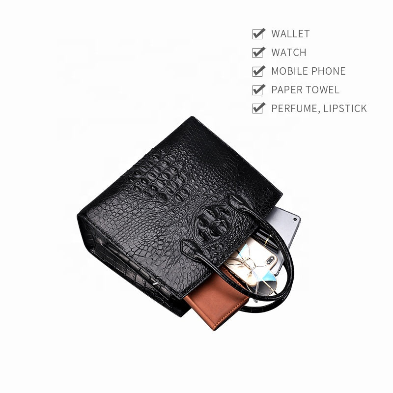 DON JOHN Crocodile Handbag Women's