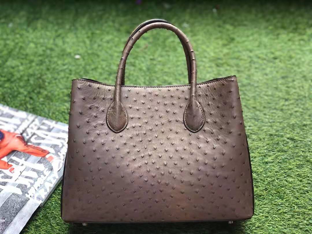 DON JOHN Ostrich Leather Bag Women's