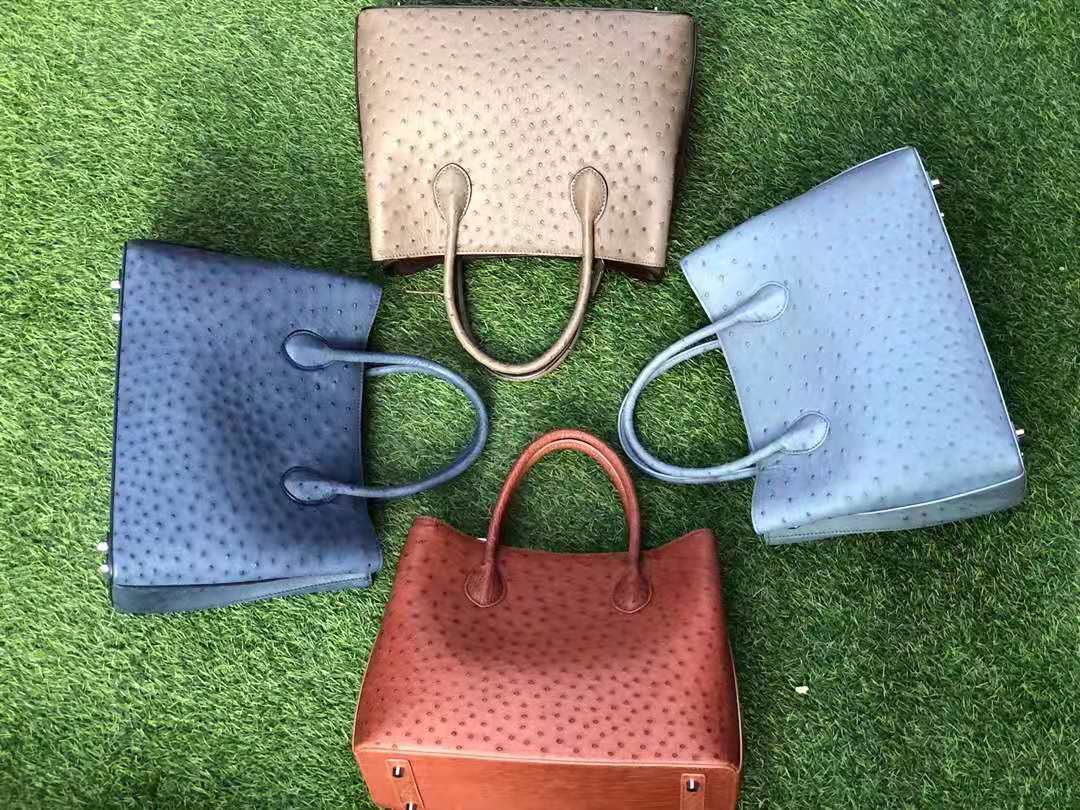 DON JOHN Ostrich Leather Bag Women's