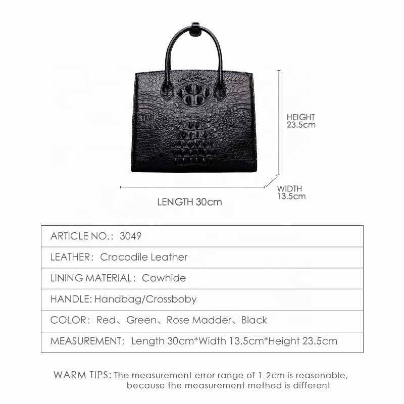 DON JOHN Crocodile Handbag Women's