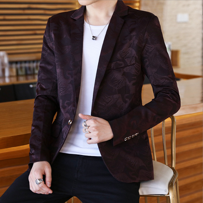 Blazer Slim Fit Single-button Jacket Slim Fit Men's