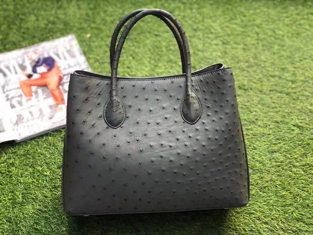 DON JOHN Ostrich Leather Bag Women's