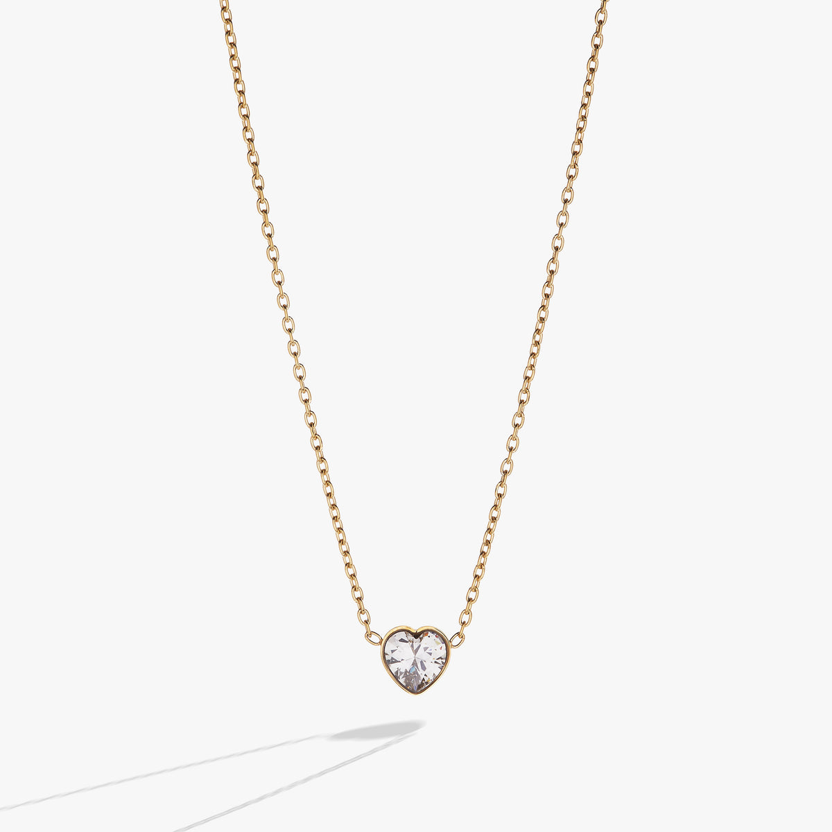 Crystal Heart Pendant Necklace