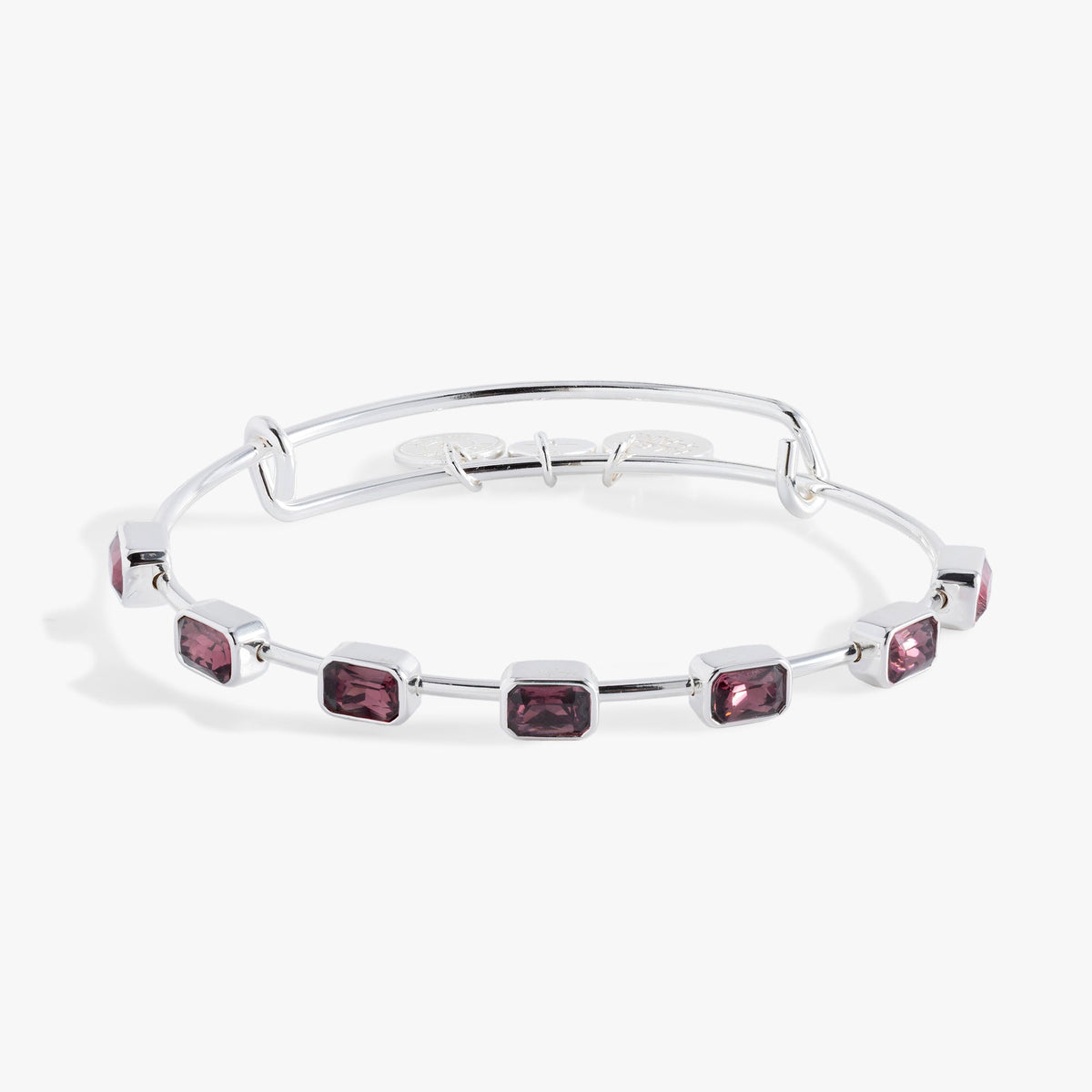 February Birthstone Emerald Cut Bangle