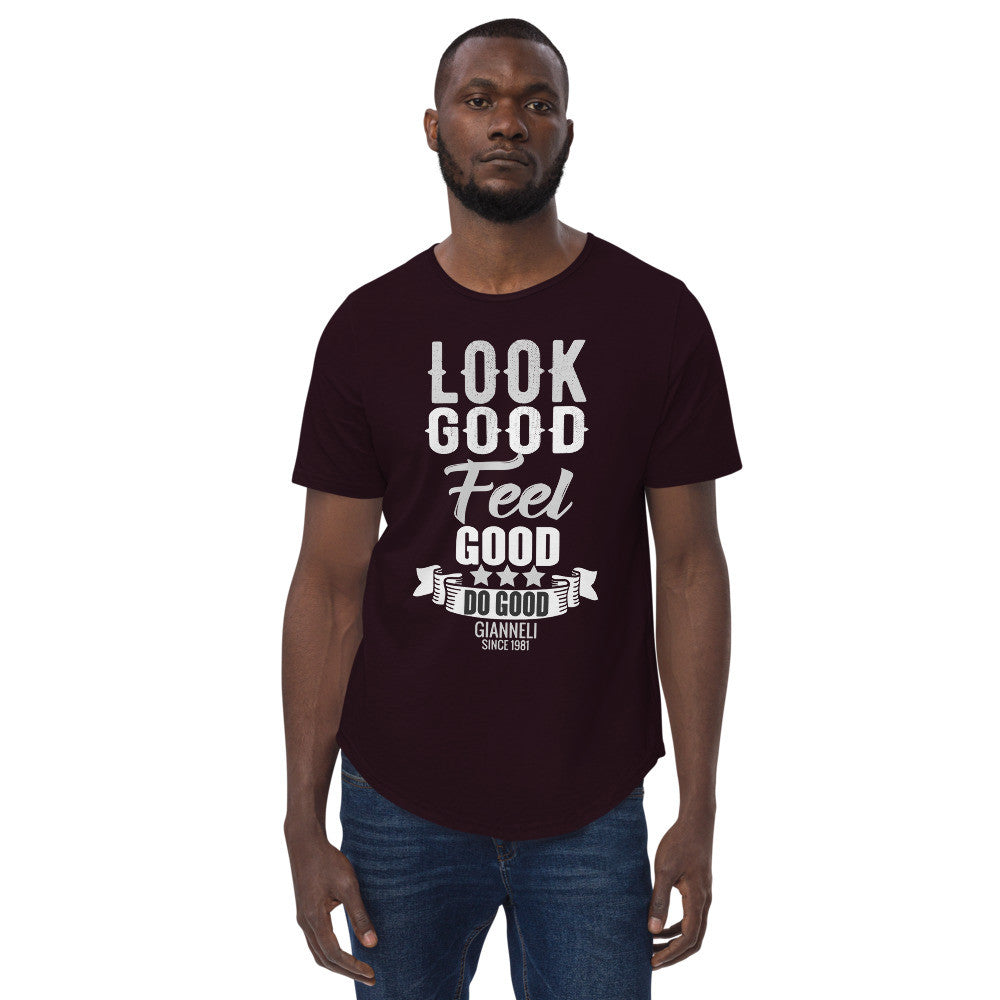 LOOK GOOD Men's Curved Hem T-Shirt by Gianneli